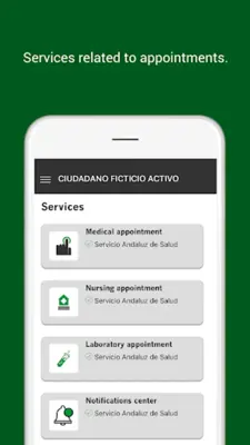 Citas Andalucía android App screenshot 2